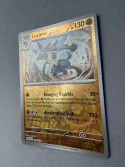 Pokemon TCG * Scarlet & Violet * 114/198 Lucario REVERSE HOLO Uncommon * NM - Image 2