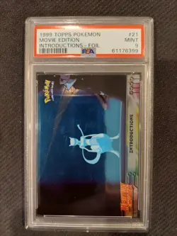 PSA 9 Foil Introductions Topps Pokemon Movie Edition - Image 1