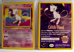 1999 Pokemon Wizards of the Coast Promos - CATCH MEW & MEW black Star Promo NM - Image 1