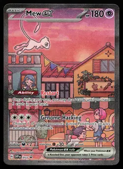 Mew ex 053 Holo Scarlet & Violet 151 Promo Pokemon Card dented - Image 1
