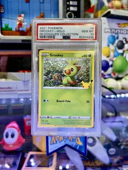 2021 POKEMON MCDONALD'S COLLECTION #8/25 GROOKEY HOLO - PSA 10 GEM MINT - Image 1