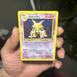 Pokemon TCG Alakazam Base Set 1/102 Holo Unlimited Holo Rare - Image 1