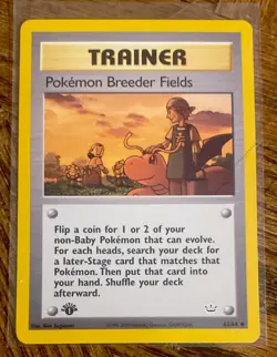 2001 POKEMON NEO REVELATION 1st EDITION TRAINER POKEMON BREEDER FIELDS 62/64 - Image 1