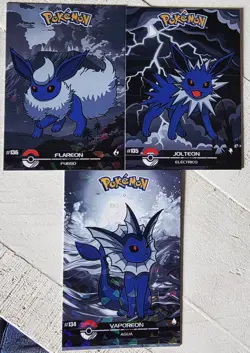 POKEMON CRYSTAL BLACK DARK EDITION 2025 Flareon Jolteon Vaporeon - Image 1