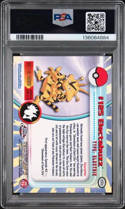2000 TOPPS CHROME POKEMON T.V. #125 ELECTABUZZ PSA 8 - Image 2