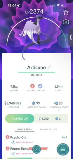 Pokemon Go Legendary Galerian Articuno ( Normal ) - Image 1