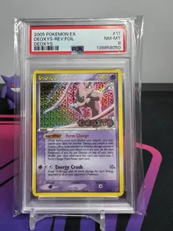 Pokemon 2005 EX Deoxys #17 Deoxys Reverse Holo PSA 8 - Image 1