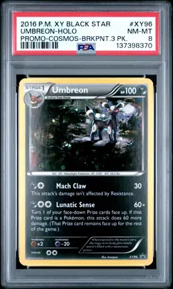 2016 POKEMON BLACK STAR PROMO UMBREON #XY96 HOLO FOIL PSA 8 NM #137398370 - Image 1