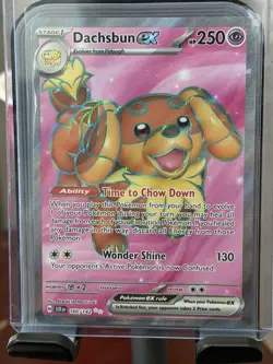 Pokemon Dachsbun ex 160/142 Sv07: Stellar Crown Holo - Image 1