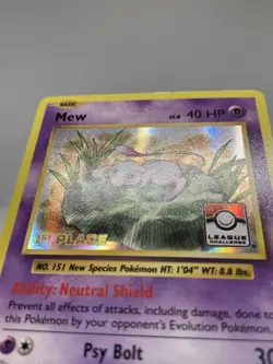Mew Holo 1st Place - Pokemon League Promo 53/108 Tcg Mew - LP - Image 4
