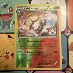 Pokemon Volcorona 15/114 4th Place League challenge Stamped Promo LP - Image 1