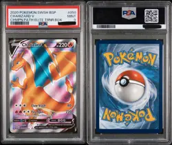 2020 Pokemon SWSH Black Star Promo Champion's Path Charizard V PSA 10 - Image 1