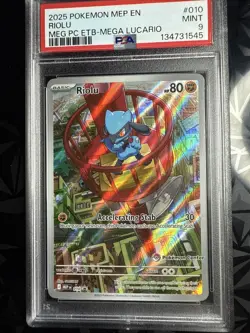 Pokemon TCG Riolu Illustration Promo #010 PSA 9 Mint Pokemon Center Exclusive - Image 1