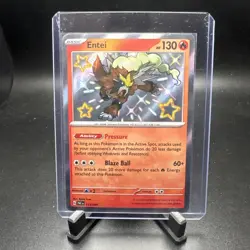 POKEMON PALDEAN FATES SHINY RARE ENTEI 112/091 - Image 1