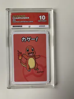 ACE GRADED 10 GEM MINT Charmander Japanese Old Maid Pokemon Center Exclusive - Image 1