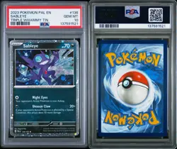 2023 POKEMON PAL EN SABLEYE #136 COSMO HOLO TRIPLE WHAMMY TIN PSA 10 POP 52 - Image 3