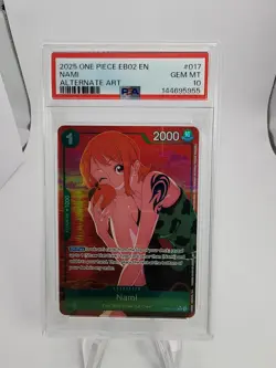 2025 One Piece Anime 25th Collection Nami Alternate Art #EB02-017 PSA 10 - Image 1