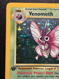 1st Edition Venomoth 13/64 Jungle Pokemon Card Holo Foil Rare HP - Image 3