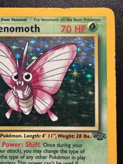 1st Edition Venomoth 13/64 Jungle Pokemon Card Holo Foil Rare HP - Image 4