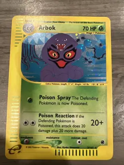 Pokemon TCG Arbok Holo Card Expedition Base Set 003/165 - Image 2