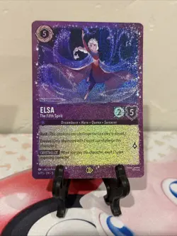 Disney Lorcana Glimmer Foil Elsa The Fifth Spirit EN-5 Promo Card - Image 2