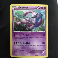 Pokemon TCG Mewtwo XY100 Holo Promo Card Near Mint Condition - Image 1
