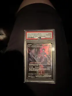Pokemon TCG Destined Rivals Team Rockets Mewtwo EX Card 231/182 PSA 10 - Image 1