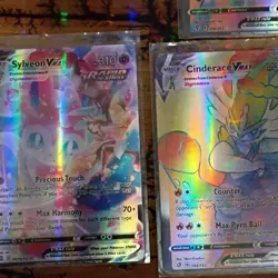 Pokemon TCG VMAX Holo 10 Card Lot Rayquaza Sylveon Cinderace Morpeko Duraludon - Image 2