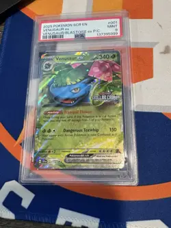 Pokemon TCG Venusaur ex 001/142 Stellar Crown Stamped Promo Card - PSA 9 MINT - Image 4