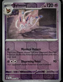 Sylveon Uncommon SV: Shrouded Fable 022/064 Psychic Reverse Holo Pokemon Card - Image 1