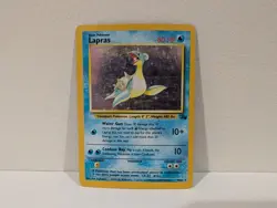 Lapras 10/62 – Base Set – Holo – Vintage Pokemon Card Heavy Play - Image 1