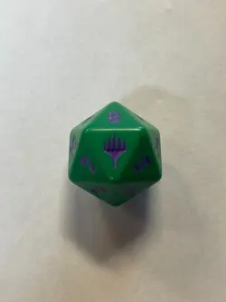 Teenage Mutant Ninja Turtles D20 Dice Green Purple TMNT RPG Gaming Die - Image 2