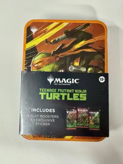 Magic The Gathering Teenage Mutant Ninja Turtles Tin 3 Boosters Michelangelo - Image 1
