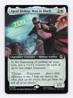 Agent Bishop Man in Black Extended Art Foil MTG Teenage Mutant Ninja Turtles TMT - Image 1