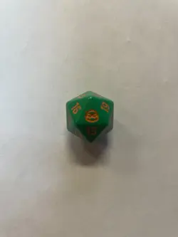Teenage Mutant Ninja Turtles D20 Dice Green Orange TMNT RPG Gaming Die - Image 1