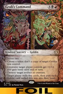 Grub's Command ** FOIL SHOWCASE ** #340 - Lorwyn Ecliped - NM MTG - Image 1