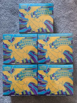 Pokemon Ascended Heroes ETB Lot of 5 - Sealed Mega Evo Dragonite - Image 1