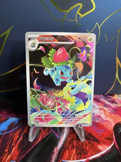 Pokemon TCG Mega Evolution Base Set Ivysaur Illustration Rare IR #134/132 - Image 1