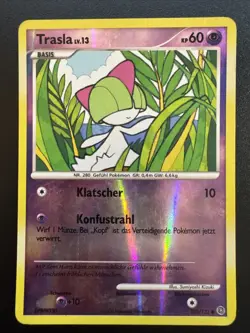Trasla Lv.13 102/132 Reverse Holo Pokemon Ratselhafte Wunder SW 2008 EXC Deutsch - Image 1