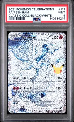 Pokemon 2021 Pokemon Celebrations Classic Collection Reshiram #113 PSA 9 - Image 1
