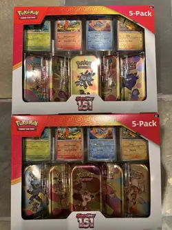(Lot Of 2) Pokemon 151 Costco Mini Tin 5-Pack Bundle Factory Sealed - Image 1