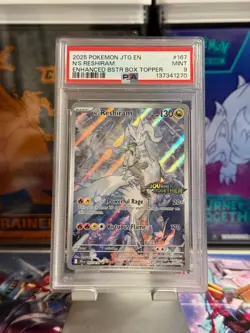PSA 9 - N's Reshiram #167 Box Topper - 2025 POKEMON Journey Together - Image 1