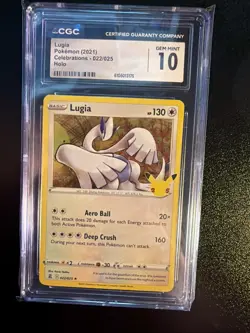 Pokemon TCG Lugia Celebrations (2021) CGC Gem Mint 10 25th Anniversary Holo - Image 1