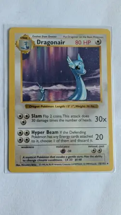 Dragonair 018/102 Base Set (Shadowless) Regular Pokemon TCG - Image 1