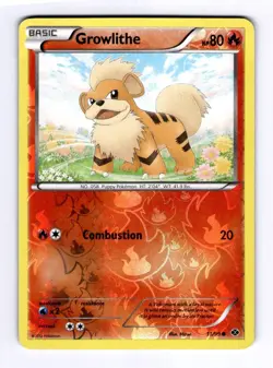 Growlithe (11) Next Destinies #11 (2012) Common Reverse Holo LP Pokemon - Image 1