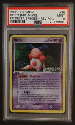 2005 Pokemon Ex Delta Species Reverse Holo Ditto #38 PSA 9 - Image 1