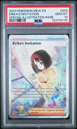 Erika’s Invitation #203 - Pokemon SV: 151 Special Illustration - PSA 10 - Image 1