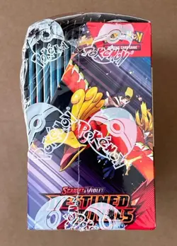 Destined Rivals Booster Box Sealed Scarlet & Violet Pokemon SEAL TEAR Mewtwo - Image 2