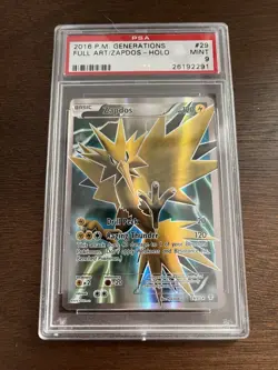 Pokemon Zapdos Generations Full Art Holo Rare PSA 9 29/83 English 2016 - Image 1