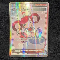 Pokemon Center Lady Full Art Trainer-Supporter Ultra Rare XY 105/106 Holo - Image 1